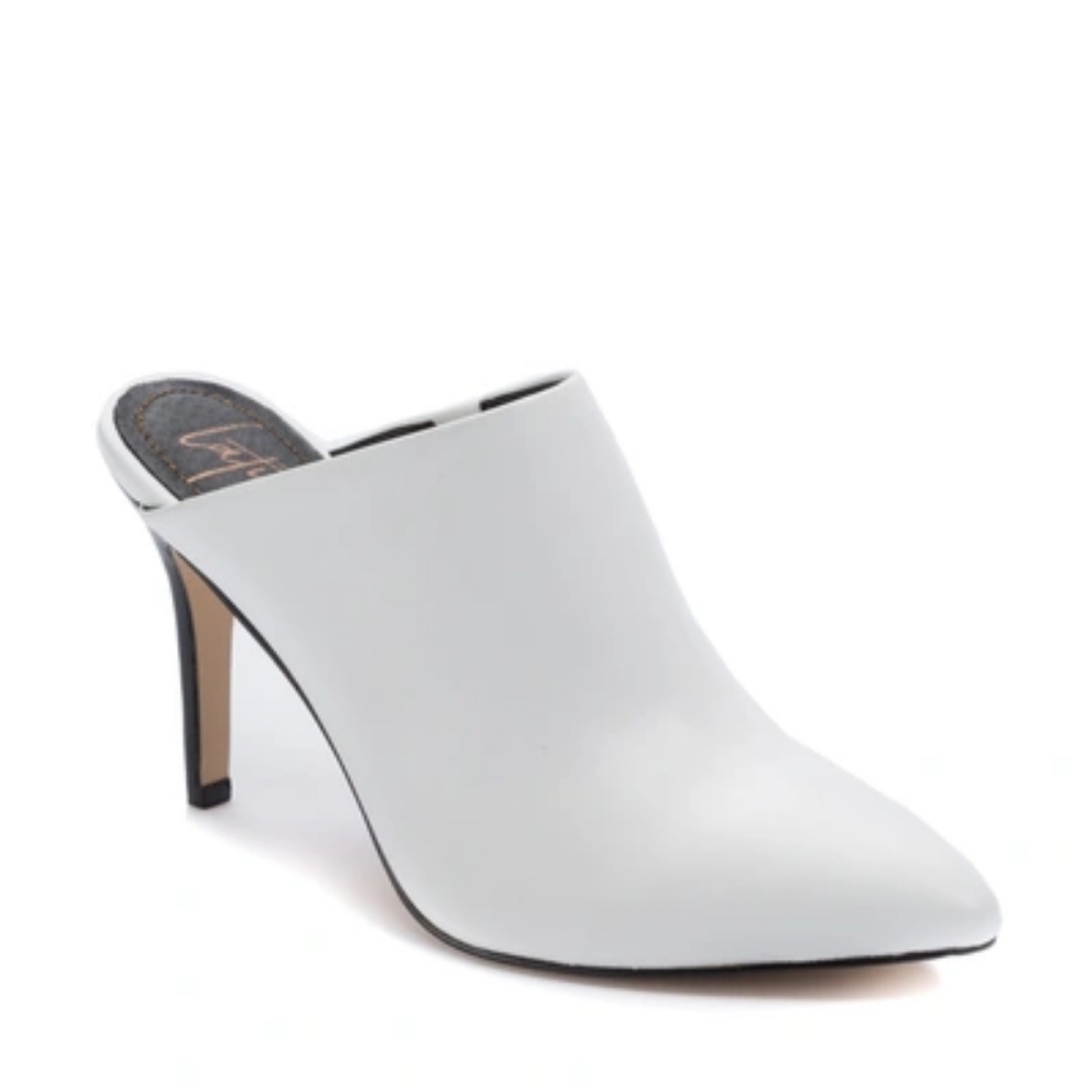 Latigo YANTIS POINTY TOE MULE IN WHITE LEATHER | size 9 | SOLD OUT